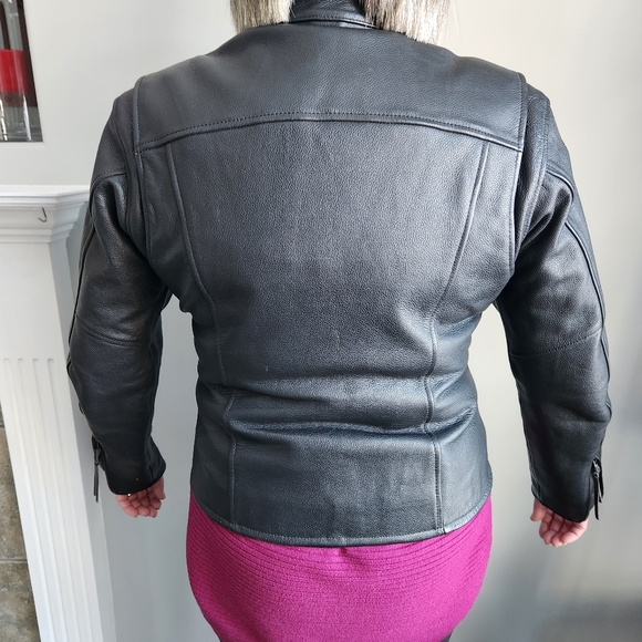 Harley Davidson LG leather riding jacket - Picture 2 of 10